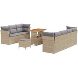  10-dijelni vrtni kauč set s jastučićima bež poli ratan akacija 3-dijelni vrtni set za blagovanje s jastučićima bež poli ratan a | shoptok.hr