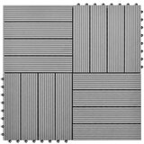  WPC pločice 30 x 30 cm 11 kom 1m2 Siva | shoptok.hr