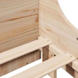 Knjižna postelja brez vzmetnice 200x200 cm trden les | Shoptok.si