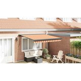 Tenda na uvlačenje žuto-bijela 3 x 2,5 m od tkanine i aluminija | shoptok.hr