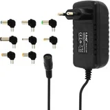 Omrežni polnilec Univerzalni 36W z 8 priključki do 12V, Črna, (5000190842)