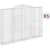  Lučne gabionske košare 5 kom 300x30x200/220cm pocinčano željezo | Eponuda.com