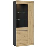 Mömax Vitrina Turino, Antracit | Shoptok.si