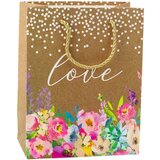GIFT Bag Love Inscription Flowers 23 x 18 x 10.5 cm | shoptok.hr