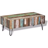  Klubska mizica iz trdnega predelanega lesa 100x50x38 cm | Shoptok.si