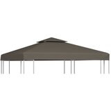 vidaXL Streha za paviljon 2-delna 310 g/m² 3x3 m taupe Cene