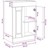  ispod umivaonika Crna 56 x 37,5 x 81 cm | shoptok.hr