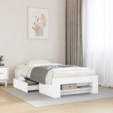 Maison Chic Posteljni okvir - Enojna postelja - Postelja za odrasle bel 100x200 cm inženirski les-J6192, (21764998) | Shoptok.si