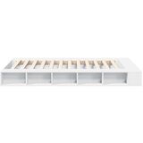 vidaXL Posteljni okvir be 135x190 cm inženirski les | Shoptok.si