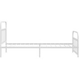  Metalni okvir kreveta uzglavlje i podnožje bijeli 107x203 cm | shoptok.hr