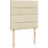 vidaXL Otomanski posteljni okvir z vzmetnico krem 90x190 cm blago, (21611294) | Shoptok.si