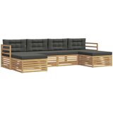  Set vanjskih sofa 6 pcs Bijela i antracit 325 x 162,5 x 73 cm | shoptok.hr