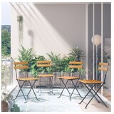  Sklopive bistro stolice 4 kom od masivnog bagremovog drva | shoptok.hr