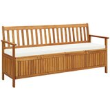 vidaXL Klupa za pohranu s jastukom 170 cm od masivnog bagremovog drva | shoptok.hr