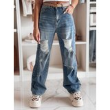 DStreet Spodnie damskie jeansowe wide leg z dziurami DEMARIP niebieskie | Shoptok.si