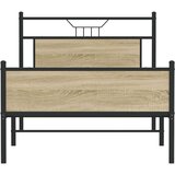 vidaXL Posteljni okvir brez vzmetnice hrast 100x200 cm inženirski les | Shoptok.si