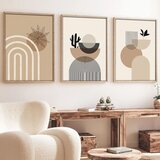 WALLXPERT huhu264 - 50 x 35 Multicolor Decorative Framed MDF Painting (3 Pieces) Cene