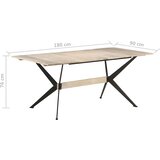  Blagovaonski stol 180 x 90 x 76 cm od masivnog drva manga | Eponuda.ba