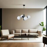 Opviq bankok 4 Lü siyah beyaz Camlı avize blackwhite chandelier Cene