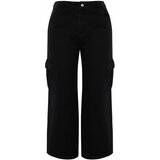 Trendyol Curve Black Cargo Pocket High Waist Wide Cut Jeans cene