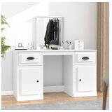  Toaletna mizica z ogledalom bela 130x50x132,5 cm | Shoptok.si