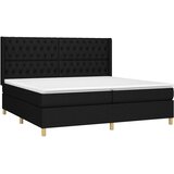  Krevet s oprugama i madracem crni 200x200 cm od tkanine | shoptok.hr