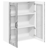 vidaXL Stenska kuhinjska omarica s polico Siva Sonoma 80 x 31 x 100 cm | Shoptok.si