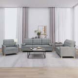 vidaXL 3-dijelni set sofa s jastucima svjetlosivi od tkanine Cijene