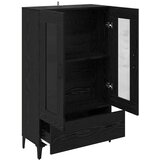  Highboard Crni hrast 70 x 31 x 115 cm Obrađeno drvo i čelik | Eponuda.ba