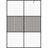 Pregrada za tuširanje s prozirnim staklom ESG 140 x 195 cm crna | shoptok.hr