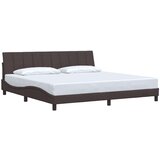 vidaXL Posteljni okvir brez vzmetnice temno rjav 200x200 cm blago, (21670761) | Shoptok.si