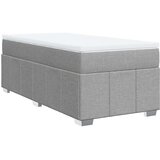 vidaXL Box spring postelja z vzmetnico svetlo siva 90x190 cm blago | Shoptok.si