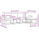  Set vanjskih sofa 5 kom. Prirodna i bež Smeđa 257 x 63 x 73 cm | Shoptok.si