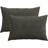  Presvlaka za jastuk 2 pcs ALMELO Antracit 40 x 60 cm Kord | shoptok.hr