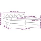  S oprugama i madracem svjetlosivi 200x200 cm baršunasti | shoptok.hr