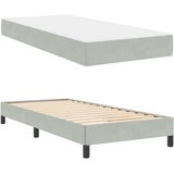 Box Postelja z vzmetnico z vzmetnico Svetlo siva 90 x 220 cm blago, (5000127016) | Shoptok.si