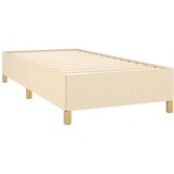  Krevet s oprugama i madracem krem 100 x 200 cm od tkanine | shoptok.hr
