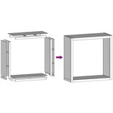 vidaXL Stojalo za drva črno 100x40x100 cm jeklo | Shoptok.si