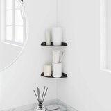  Ležeča polica s polico 2 pcs Črna 15 x 15 x 2 cm, (5000307050) | Shoptok.si