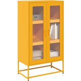 vidaXL Highboard Gorčično rumena 68x39x123 cm Jeklo Cene
