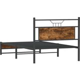  Posteljni okvir brez vzmetnice dimljen hrast 107x203cm inž. les, (21792174) | Shoptok.si