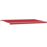 vidaXL avtomatska retraktibilna tenda rdeča 600x300 cm, zamenjava tkanine za tenda 6x3 m rdeča | Shoptok.si