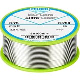  Felder ISO-Core ''Ultra-Clear'' Sn100Ni+ spajkalna žica\, neosvinčena tuljava Sn99\,25Cu0\,7Ni0\,05 0.250 kg 0.75 mm, (20428484) Cene