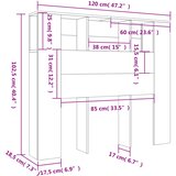 Ormarić s uzglavljem kreveta bijeli 120x18,5x102,5 cm | shoptok.hr