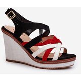 Boto Wedge Sandals With Straps navy blue Ellen | Shoptok.si