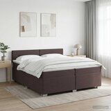  Boxspring krevet s madracem Tamno smeđa 200 x 200 cm Tkanina | shoptok.hr