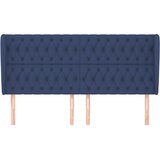  Uzglavlje s ušima plavo 203x23x118/128 cm od tkanine | shoptok.hr