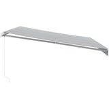 Tenda na ručno uvlačenje s LED antracit i bijela 450 x 350 cm | shoptok.hr
