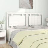 Maison Chic posteljno vzglavje - vzglavna omarica - nočna omarica belo 165,5x4x100 cm trdna borovina, (21706159) | Shoptok.si