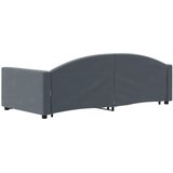  Dnevni krevet s pomoćnim ležajem i ladicama bez madraca tamno siva 90x190 cm | shoptok.hr